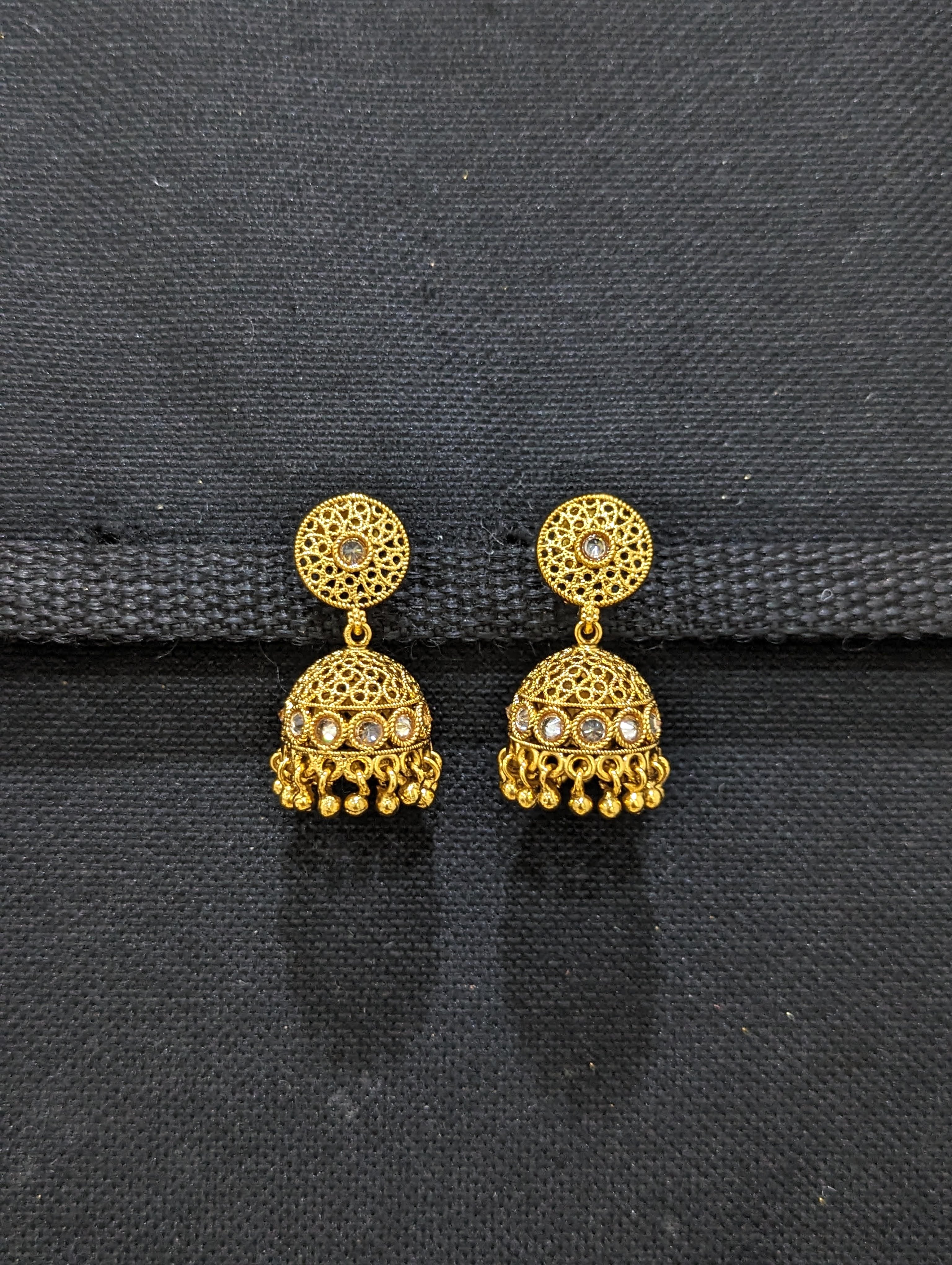 Triangle Copper Golden Small Jhumkas Earrings,oxidized Jhumkas,traditional  Regular Wear Earrings - Etsy